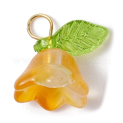 50Pcs 5 Colors Glass Charms&nbsp;PALLOY-JF02301-01-S