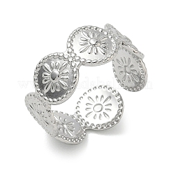 304 Stainless Steel Cuff Open Rings for Women&nbsp;RJEW-L341-04A-P