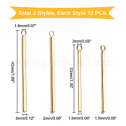 24Pcs 2 Styles 304 Stainless Steel Pendants&nbsp;STAS-NB0001-11