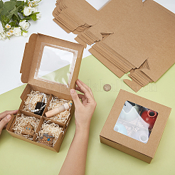 Square Foldable Paper Cake Box&nbsp;CON-WH0089-174A