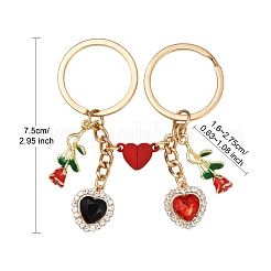 Valentine's Day Alloy Rhinestone Keychain&nbsp;KEYC-YW00184