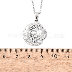 Moon & Star & Sun 304 Stainless Steel Pendant Necklaces&nbsp;NJEW-H059-14P