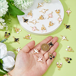 36Pcs 6 Styles Alloy Enamel Pendants&nbsp;ENAM-DC0001-98