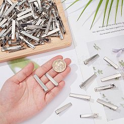 100Pcs 2 Styles Iron Flat Alligator Hair Clip Findings&nbsp;IFIN-SC0001-65