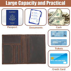 Rectangle Leather Travel Passport Wallet Cover&nbsp;AJEW-WH20096-54A