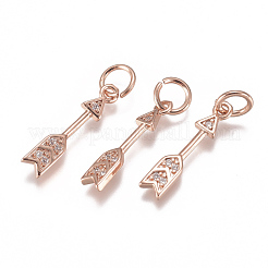 Brass Micro Pave Cubic Zirconia Pendants&nbsp;ZIRC-F111-14