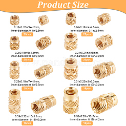 170Pcs 8 Style Brass Metric Threaded Inserts for Plastic Heat Set Insert&nbsp;DIY-CP0007-35