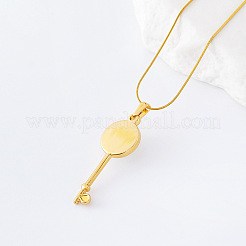 3Pcs European Style Stainless Steel Pave Imitation Pearl Key Pendant Necklaces for Women&nbsp;KT1963