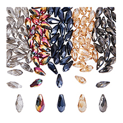 100pcs 5 colors Electroplate Glass Beads&nbsp;EGLA-PH0001-49