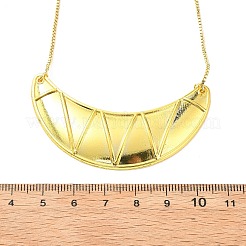 Brass Big Horn Pendant Box Chain Necklaces&nbsp;NJEW-L068-01G