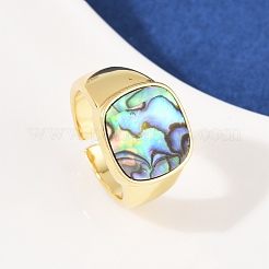 Brass Adjustable Cuff Rings&nbsp;RJEW-C140-07G