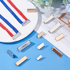 120Pcs 10 Styles Iron Ribbon Crimp Ends&nbsp;IFIN-PH0002-35