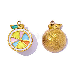 304 Stainless Steel Enamel Pendants&nbsp;STAS-OY017-24G