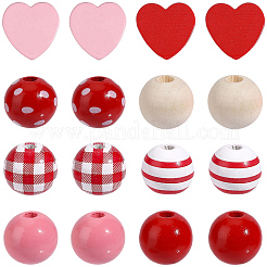 240Pcs 8 Styles Natural Wooden Beads&nbsp;WOOD-PA0001-42