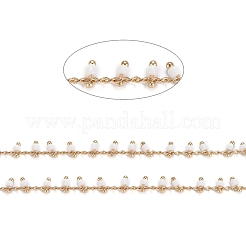 Brass Handmade Glass Beaded Chains&nbsp;CHC-F012-01B