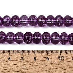Crackle Transparent Glass Beads Strands&nbsp;GLAA-N074-02B-12