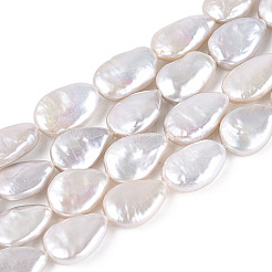 Baroque Natural Nucleated Pearl Keshi Pearl Beads Strands&nbsp;PEAR-S020-Z07