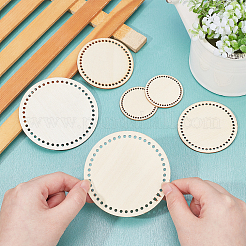 3 Sets 3 Style Wooden Basket Bottoms&nbsp;DIY-GF0004-75