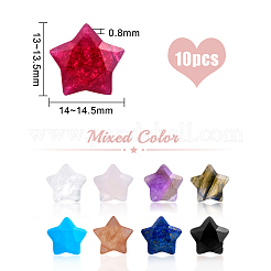 9pcs 9 style Natural Mixed Gemstone Charms&nbsp;G-BC0001-18