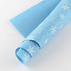 Snowflake & Helix Pattern Printed Non Woven Fabric Embroidery Needle Felt for DIY Crafts&nbsp;DIY-R056-03