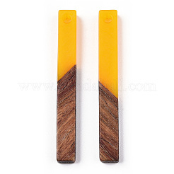 Transparent Resin & Walnut Wood Pendants&nbsp;LS-RESI-TAC0021-44B