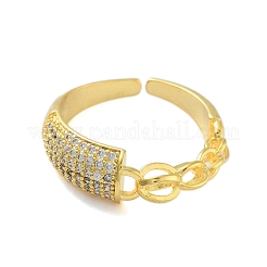 Clear Cubic Zirconia Open Cuff Rings&nbsp;RJEW-L120-006G