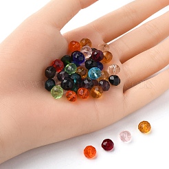 Faceted Rondelle Transparent Glass Beads&nbsp;GLAA-YW0001-84B