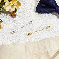 2Pcs 2 Colors Brass Tie Clip&nbsp;AJEW-CY0002-65