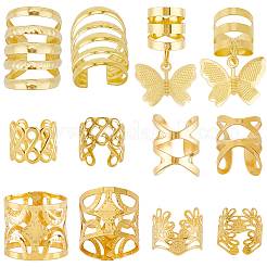 180Pcs 6 Styles Iron & Alloy Dreadlocks Beads Hair Decoration&nbsp;FIND-SC0020-47