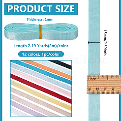 12Pcs 12 Colors Polyester Ribbon&nbsp;OCOR-BC0009-41A