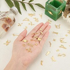 100 Pcs 20 Styles Zinc Alloy Cabochons&nbsp;FIND-FH0001-63G