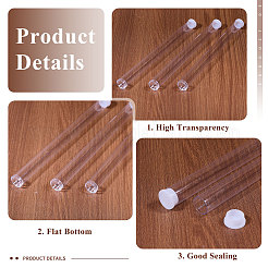Transparent Tube Plastic Bead Containers with Lids&nbsp;CON-WH0092-81A