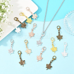 30Pcs 6 Colors Alloy Pendant Decorations&nbsp;HJEW-YW00423