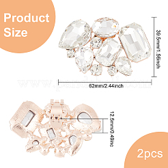 Elegant Alloy Rhinestone Detachable Shoe Buckle Clips&nbsp;AJEW-FG0002-31