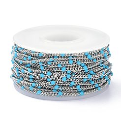 304 Stainless Steel Enamel Curb Chains&nbsp;CHS-P013-01P-03