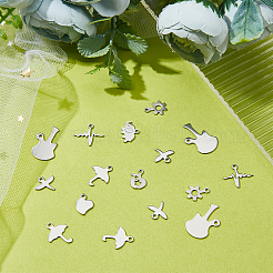 320Pcs 8 Style 304 Stainless Steel Charms&nbsp;STAS-DC0003-20
