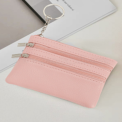 2Pcs 2 Colors PU Leather Zipper Wallets&nbsp;ABAG-LP0001-91B