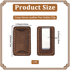 Cowhide Pen Pencil Holder Clip&nbsp;AJEW-WH20120-90A