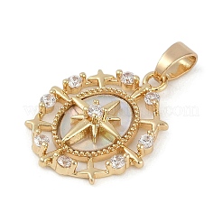 Brass Micro Pave Clear Cubic Zirconia Enamel Pendants&nbsp;ZIRC-M001-13G