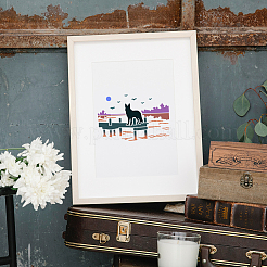 1Pc PET Hollow Out Drawing Painting Stencils&nbsp;DIY-MA0005-76B