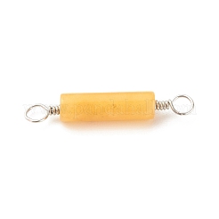 Natural Topaz Jade Connector Charms&nbsp;PALLOY-JF01574-05