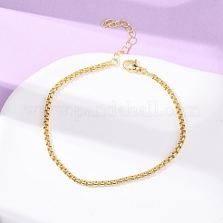 Brass Boston Link Chains Bracelets for Women&nbsp;BJEW-C140-17G
