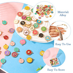 52Pcs 2 Styles Alloy Enamel Pendants&nbsp;FIND-TA0008-50