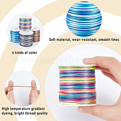 4 Rolls 4 Colors Gradient Color Polyester Cords&nbsp;OCOR-PH0001-84