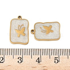 304 Stainless Steel Enamel Pendants&nbsp;STAS-V015-57G