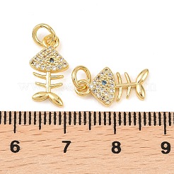 Brass Micro Pave Clear Cubic Zirconia Charms&nbsp;KK-G549-12G