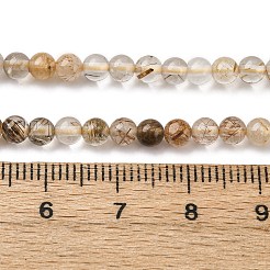Natural Rutilated Quartz Beads Strands&nbsp;X-G-D314-A01-4mm