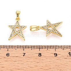 Brass Micro Pave Cubic Zirconia Pendants&nbsp;KK-N257-63G
