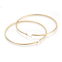 201 Stainless Steel Big Hoop Earrings&nbsp;EJEW-A053-03B-G