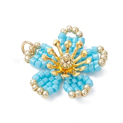 Glass Seed Beaded Pendants&nbsp;PALLOY-MZ01284-01